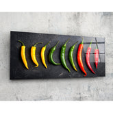 Pepper Glass Wall Art (36"x14").